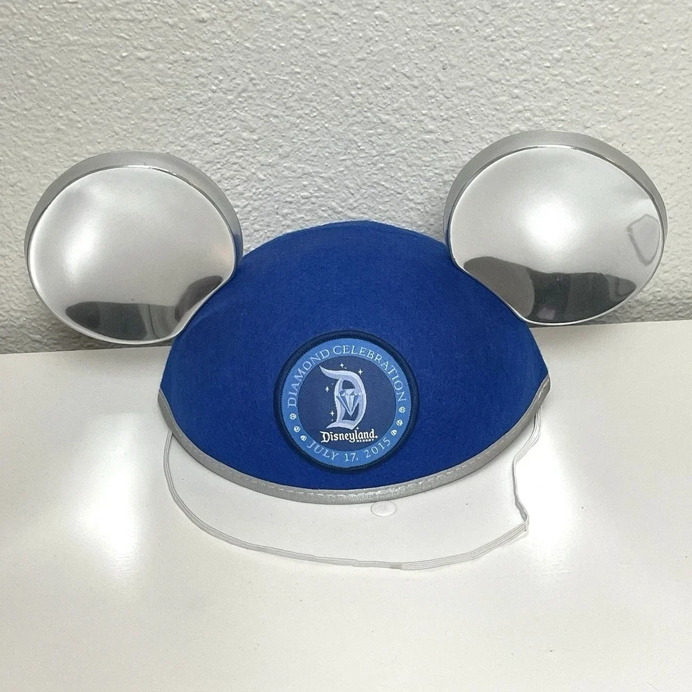 Disneyland Resort Mickey Mouse Ears Hat Diamond Celebration 2015 Adult‎ Size